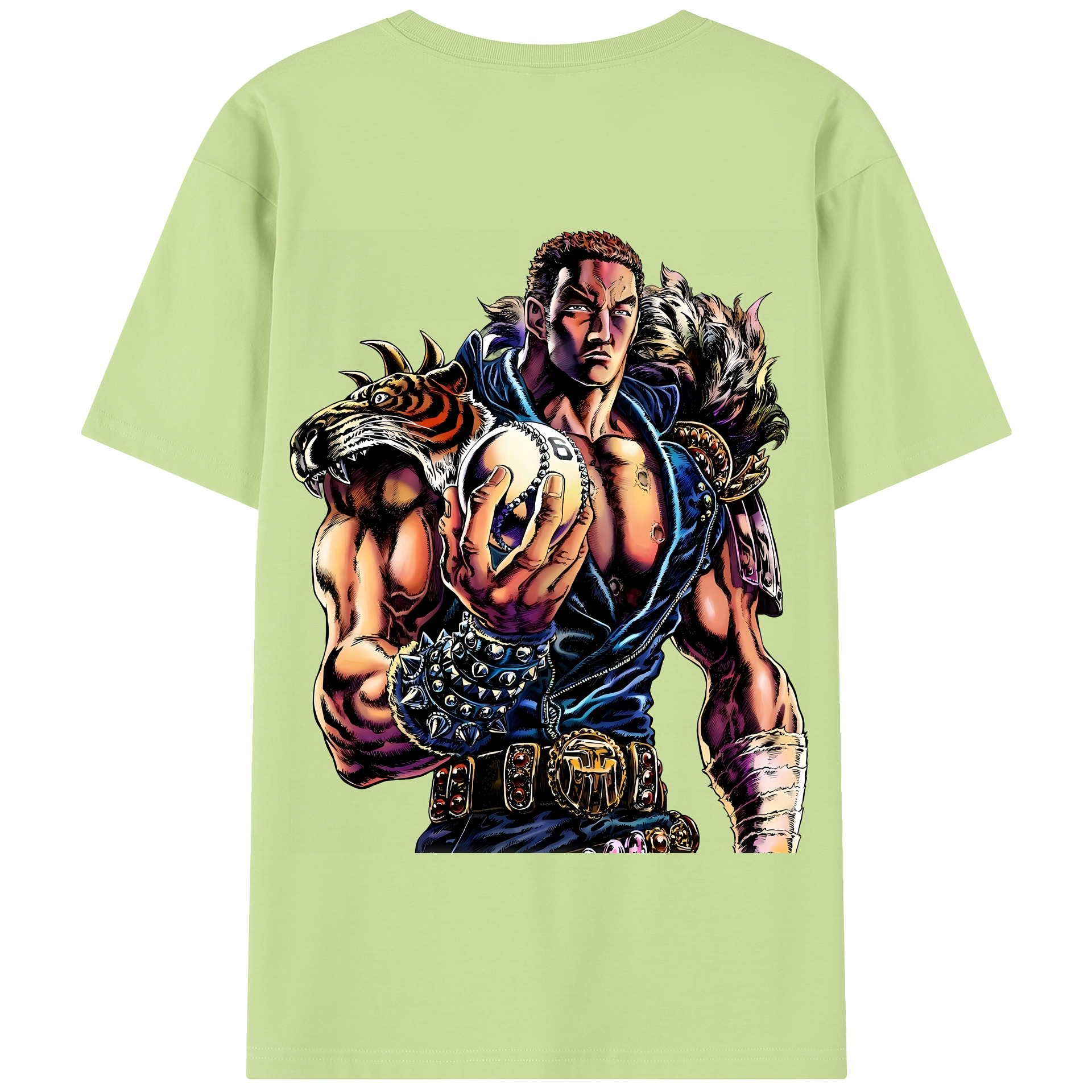 （画像用） 北斗の拳 Fist of the North Star 綿100％半袖Tシャツ（背面プリント）
